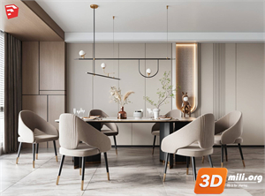 Dining Table Set Skp Files